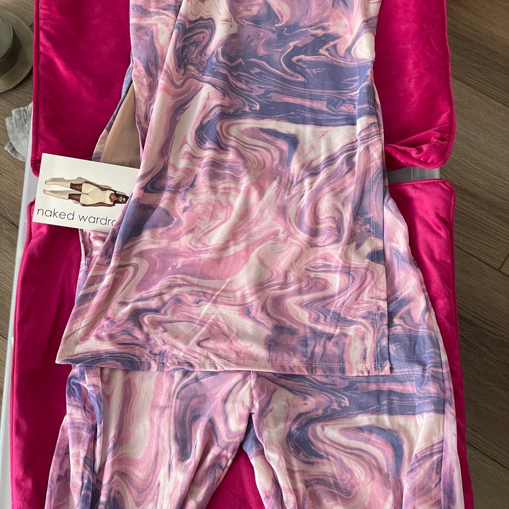 Naked Wardrobe Pink and Purple pant set